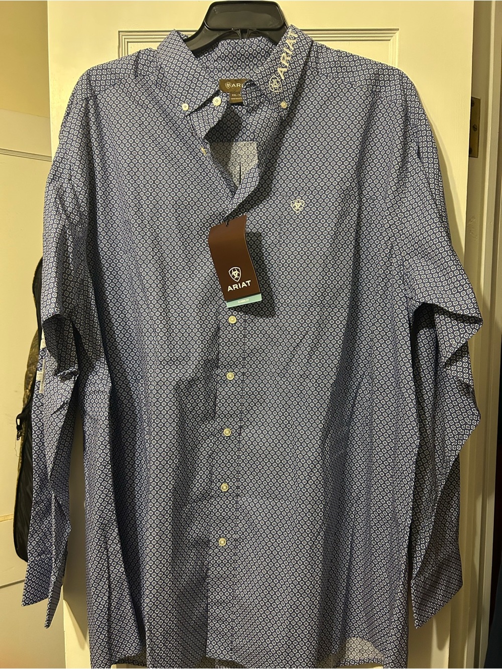 Ariat Men’s Blue Micro-Pattern Button-Down Shirt